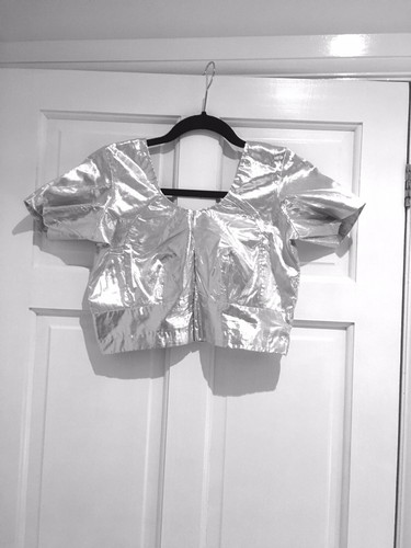 Silver readymade saree - , blouse