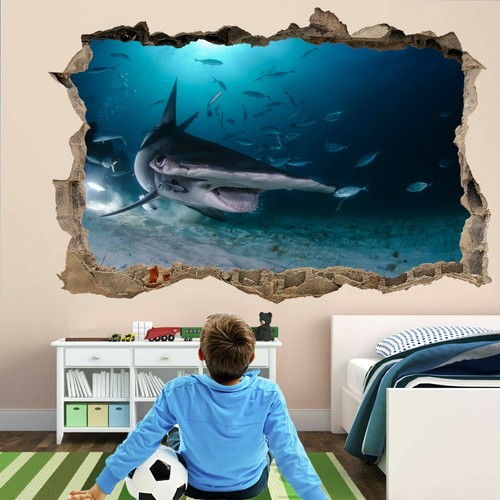 Hammerhead shark wall - hammerhead, 3d