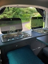 Citroen Berlingo Camper Van Conversion Kit with cushions, curtains, sink, cooker