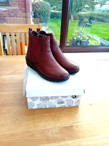 Ladies burnished burgundy - burnished, red