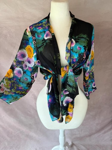 Saloos floral sheer kimono - saloos,