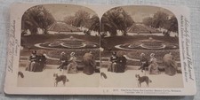 Gardens From The Casino, Monte Carlo, Monaco Stereograph