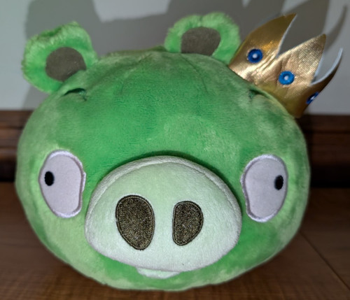 Angry birds king pig - king, green
