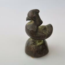 Antique 19th Century Asian Burmese Bronze Bird Opium Weight 140g #5