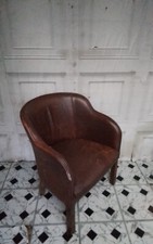 Vintage  Small Leather Tub Chair