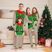 Christmas Pyjamas Elf Kids PJs