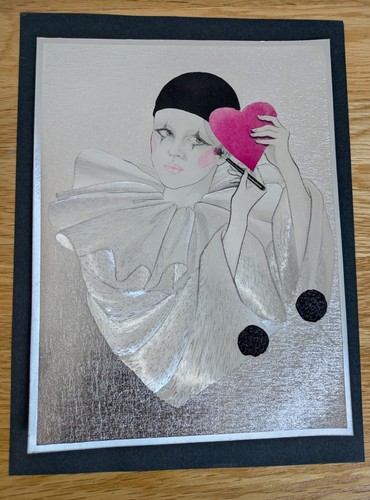 Vintage pierrot clown - pierrot, foil