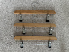 JOHN LEWIS Set of 3 Wooden Hangers, Skirt and Trousers, Beech, Hardly Used.