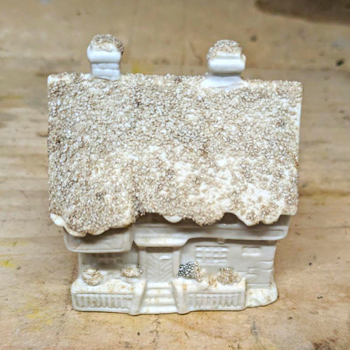 Ceramic cottage house ornament - house,