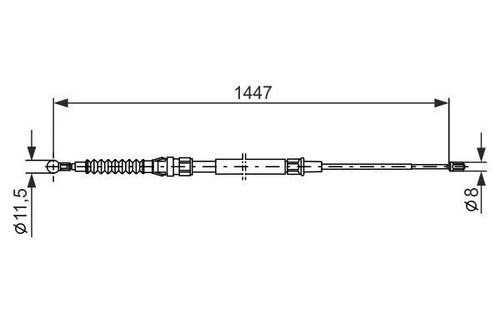 Genuine bosch left brake cable - genuine,