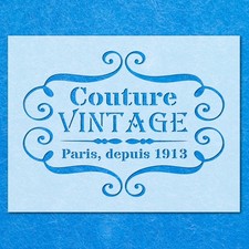 Couture Sign Stencil: Mylar Airbrush Wall Art Painting Crafts  - 190 Micron