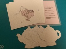 Teapot Iris Folding x 4