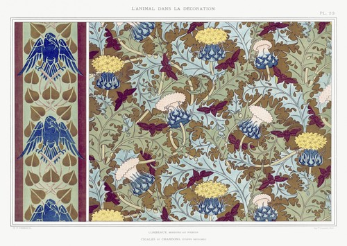 Art nouveau botanical wall - nouveau,