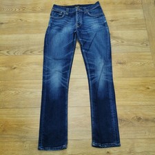 Nudie Jeans Grim Tim Jeans Mens W32 L334 Blue Slim Fit Denim Stretch