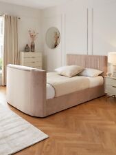 Prent Kingsize TV Bed with Voice Control Natural Stylish and Modern Bed Solution