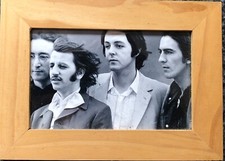 The Beatles Group Shot photo image in wood Pine Frame 18cm x 13cm