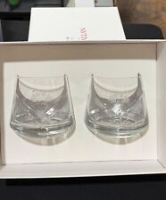 Macallan Single Malt Scotch Whisky Tumbler Heavy Glass Chevron Design Gift Set