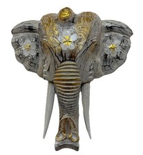 WOODEN CARVED ELEPHANT HEAD