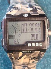 TIMEX Expedition WS4 Camouflage Digital Watch Altimeter Compass Thermo etc WORKS