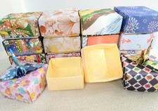 14 Japanese Mini Origami paper square gift box/jewelry box, Ready for use, New