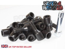 20 x Black Tuner Alloy Wheel Bolts M12x1.5 fits Suzuki Swift Sport