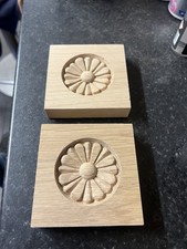 Pair Of wooden carved Oak