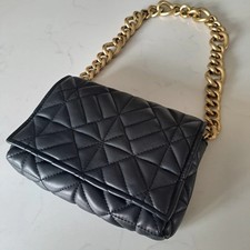 ZARA Black Quilted Shoulder