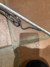 Leather / Rubber Grip Reins - dark leather & brown rubber -  Pony / Cob 54” 