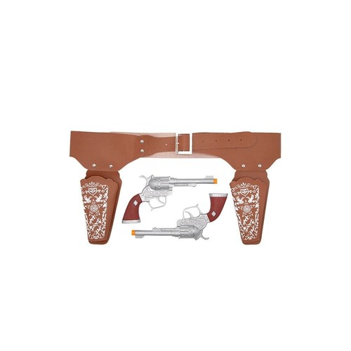 Brown plastic cowboy double - brown,