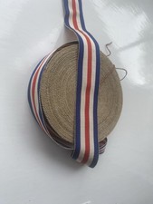 France & Germany Star Medal Ribbon, Original Weave Not Nylon Rubbish. Whole Roll