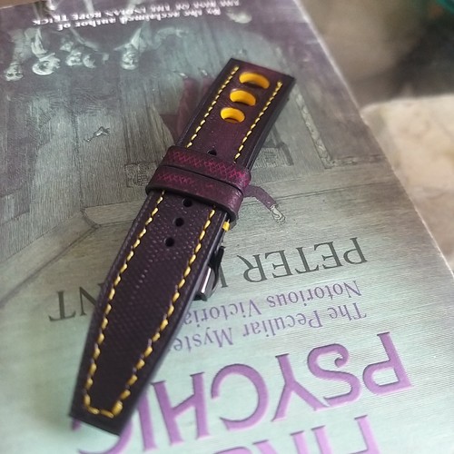 Burgundy handmade rally strap - handmade, strap.