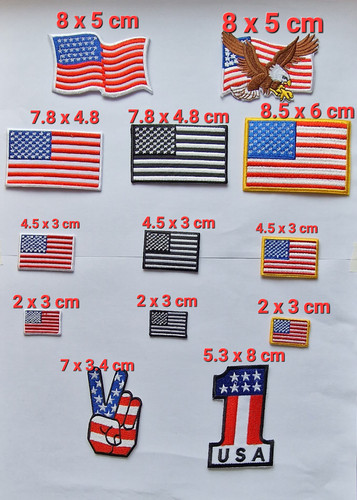 Usa flag embroidered iron - usa,
