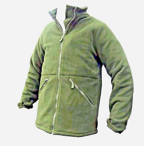 Olive green fleece with collar - olive,