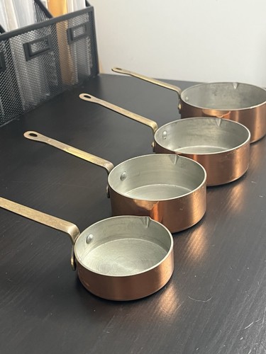 Vintage copper saucepans - vintage,