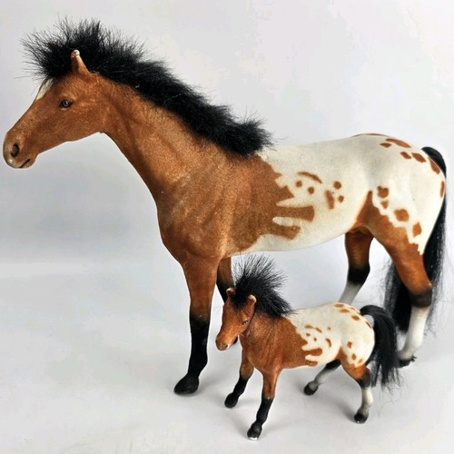 Vintage flocked horse foal - horse, &