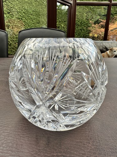 Vintage cut lead crystal glass - cut,