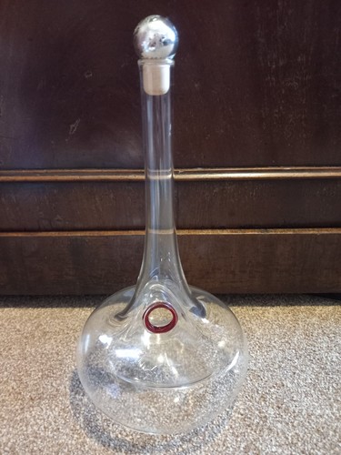 Vintage clear glass decanter - glass,