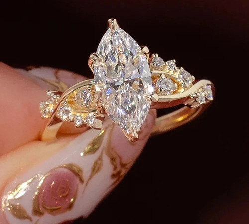 3ct marquise cut real - 3ct,