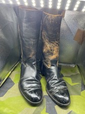 Original British Army Black Leather Officer's Parade / Riding Boots with Spurs