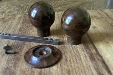 Original Pair Of Reclaimd Bakelite Door Handles With Back Plate ￼