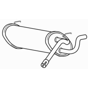 Rear exhaust silencer back box - rear,