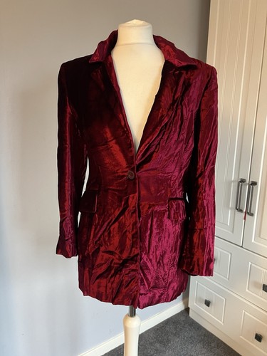 Burgandy 2000s crushed velvet - burgandy,