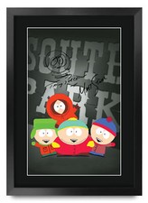 South Park Signed A3 Framed