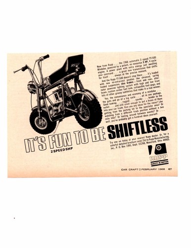 1968 rupp tt500 mini - rupp, mini-bike