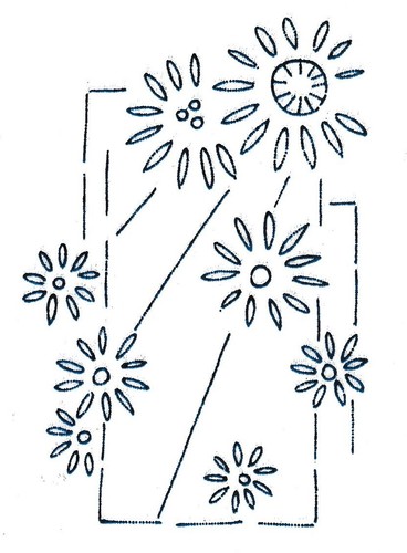 Vintage embroidery transfer - embroidery,