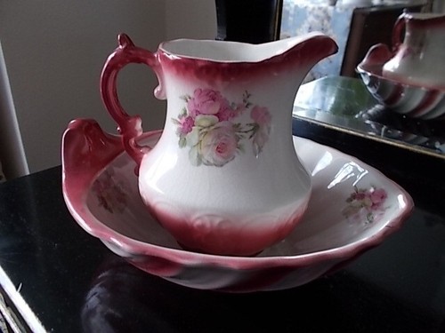 Rockingham jug and - bowl, set