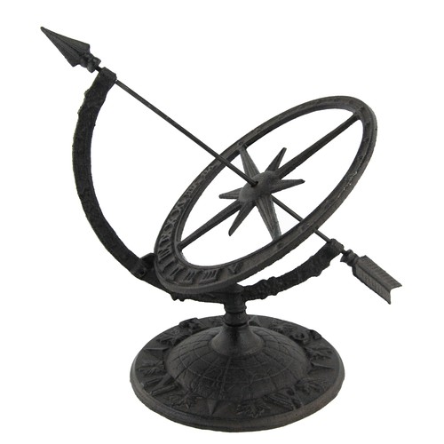 Cast iron armillary sundial - cast,