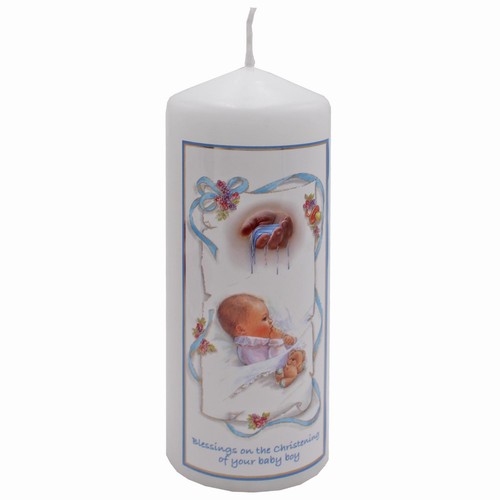 Christening pillar candle - candle, 15cm