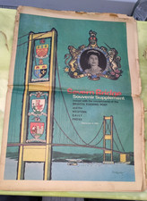 Vintage 1960s Historical Newspaper Supplement The Severn Bridge