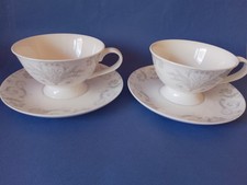2 LAURA ASHLEY ‘Hebet’ bone china breakfast cup & saucers in perfect condition